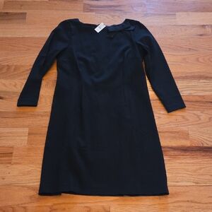 Brand New Talbots Luxe Ponte Black Long Sleeve Dress Size 6P